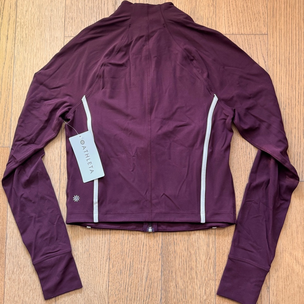 Athleta Yoga Jacket Burgundy NWT - Size M - Picture 7 of 9